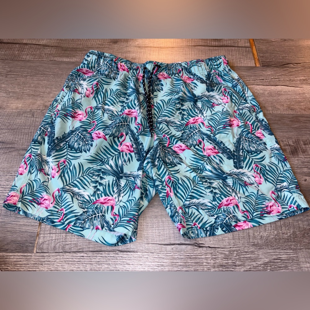 Surplus flamingo Drawstring Beach board swim Shorts - Size L vacation